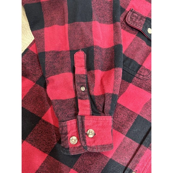 Vintage Field & Stream Red Black Plaid Flannel Mens Long Sleeve Button Shirt XXL - Picture 11 of 16